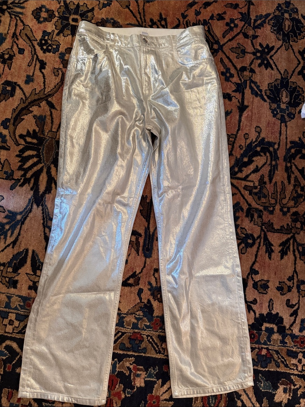 Liu Jo silver metallic Jeans NWOT